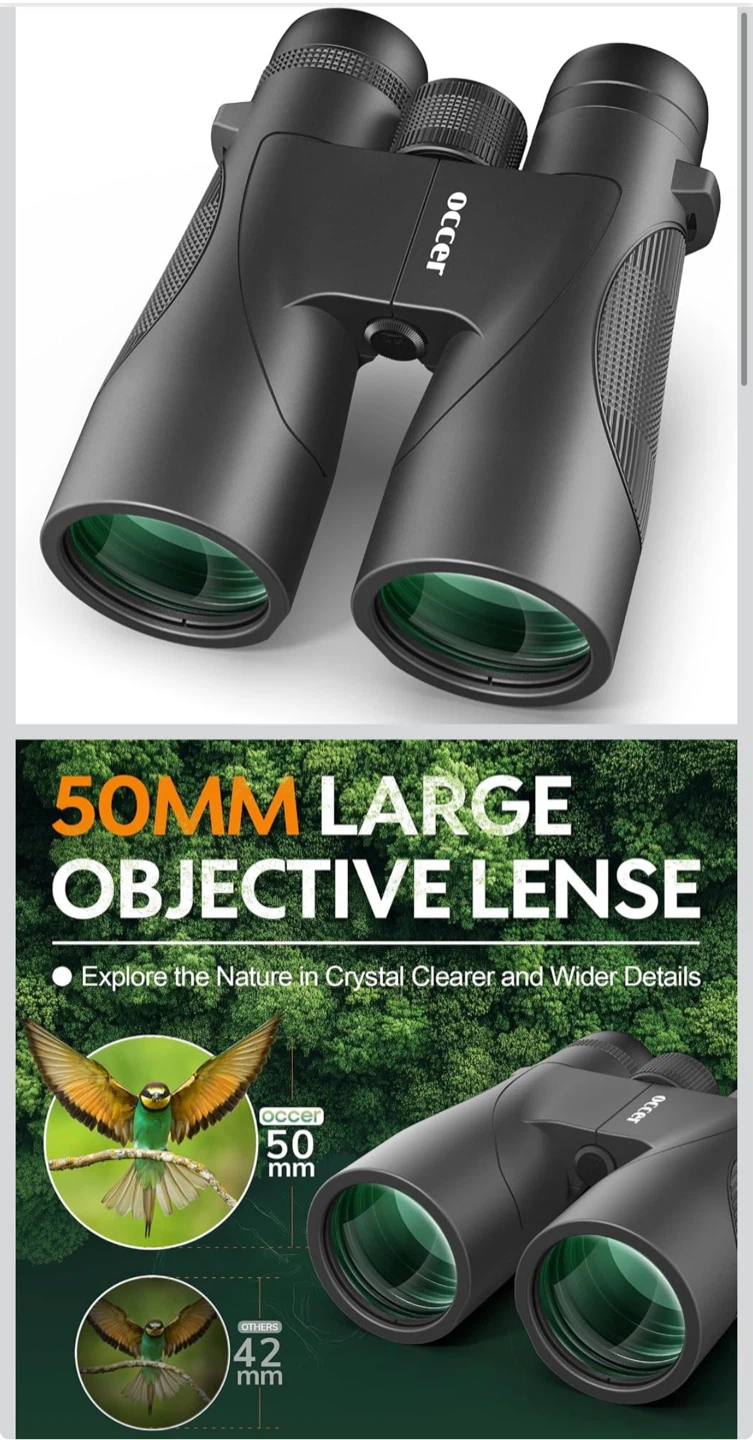 Occer 12x50 HD Binoculars with Carrying Bag