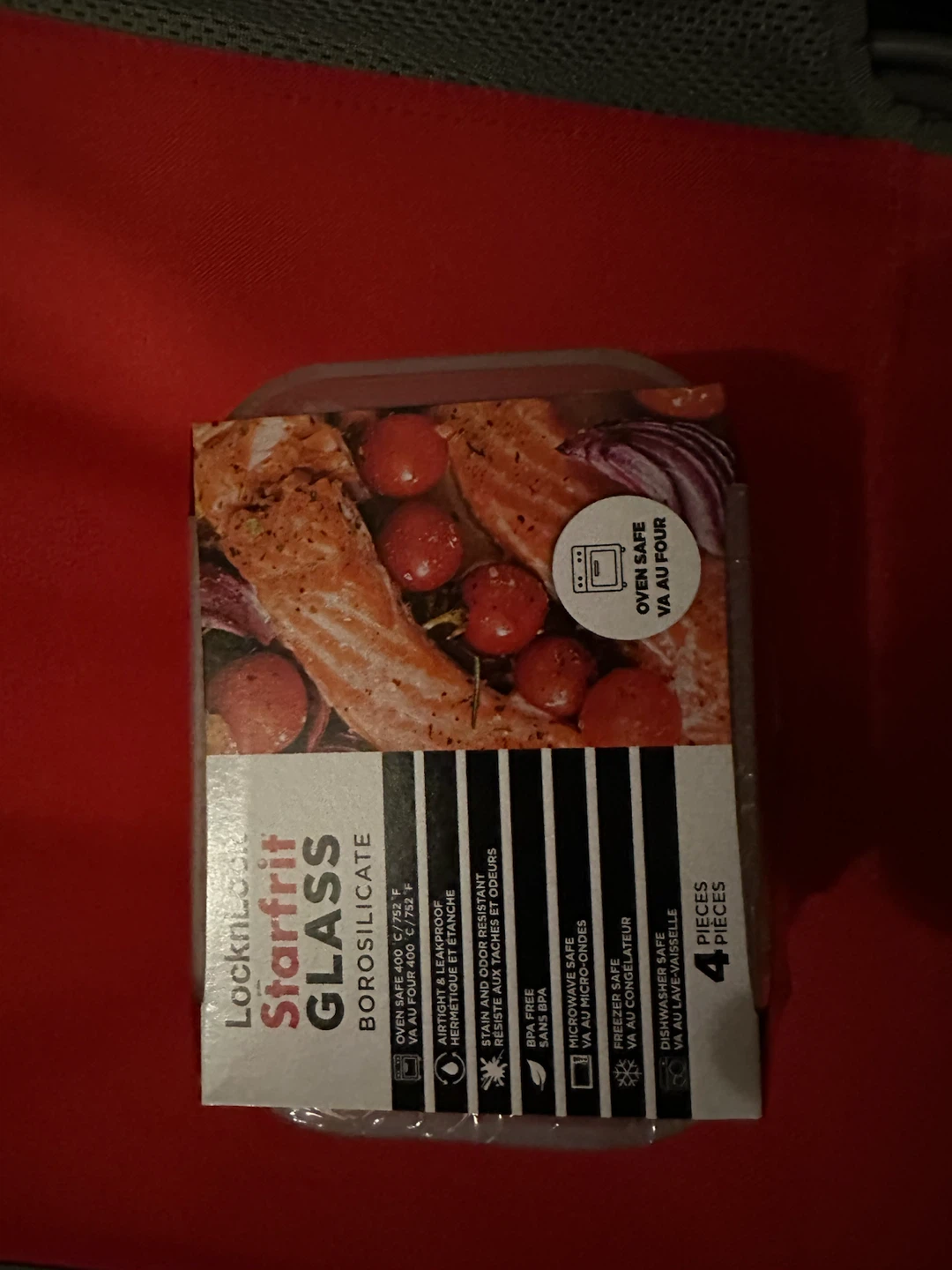 LocknLock Starfrit Glass Borosilicate Food Containers - Set of 4