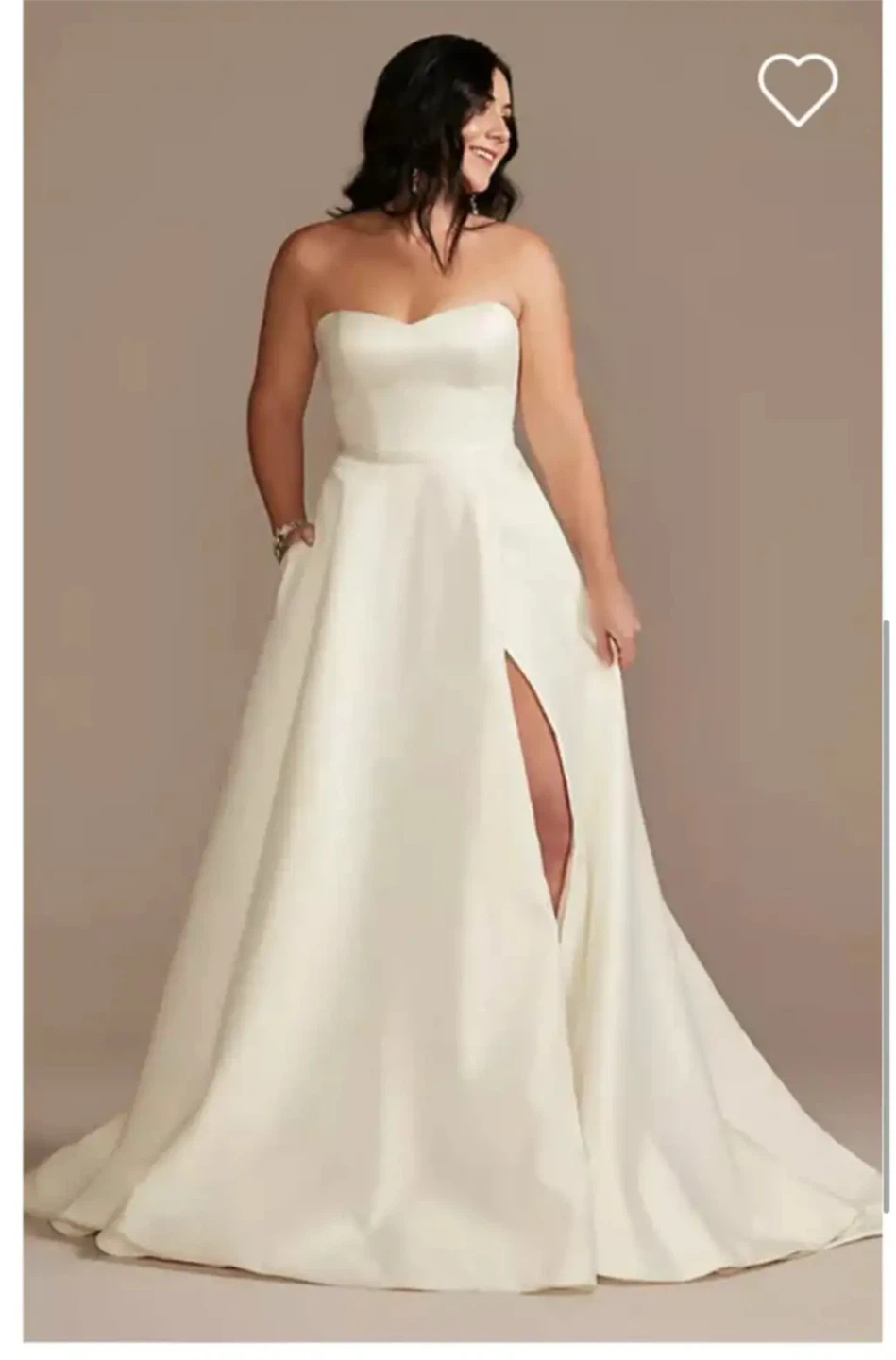Strapless Satin Wedding gown