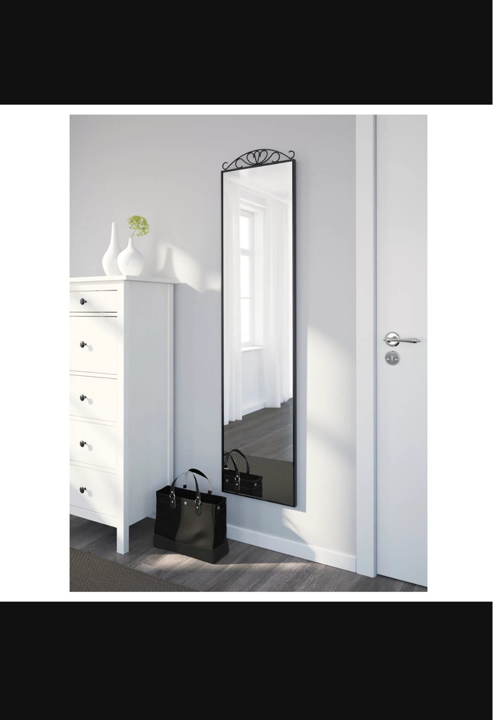 Full Length Standing Mirror with Decorative Top - photo 3