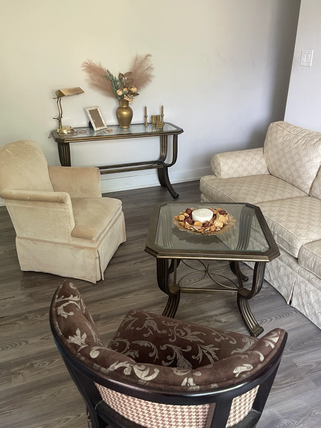 Cream Upholstered Armchair - $12 - photo 4