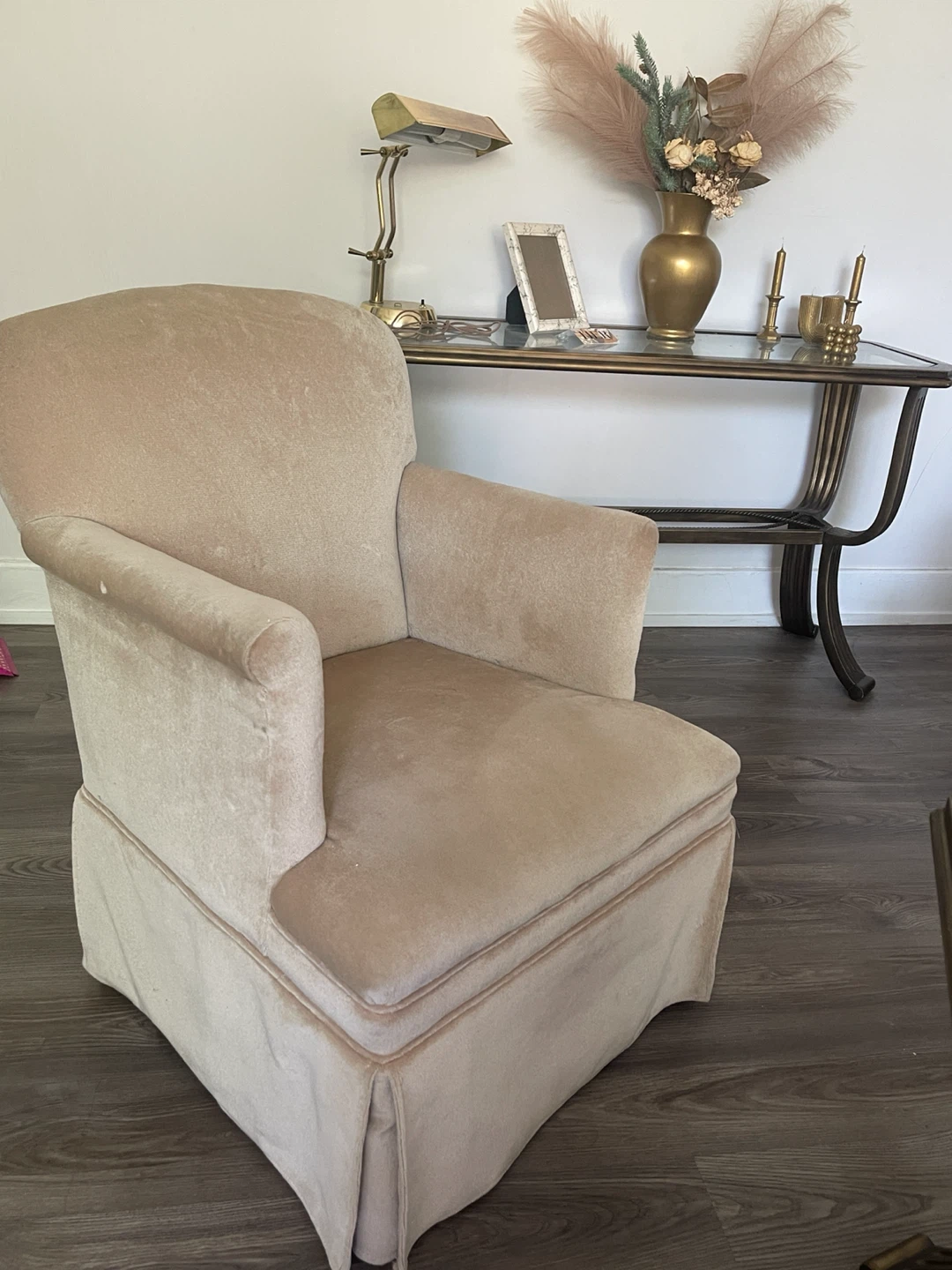 Cream Upholstered Armchair - $12 - photo 3