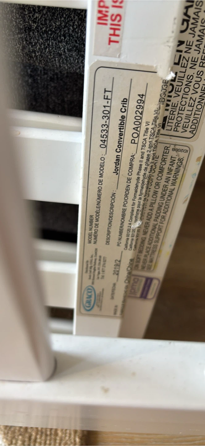 Graco Jordan Convertible Crib - photo 2