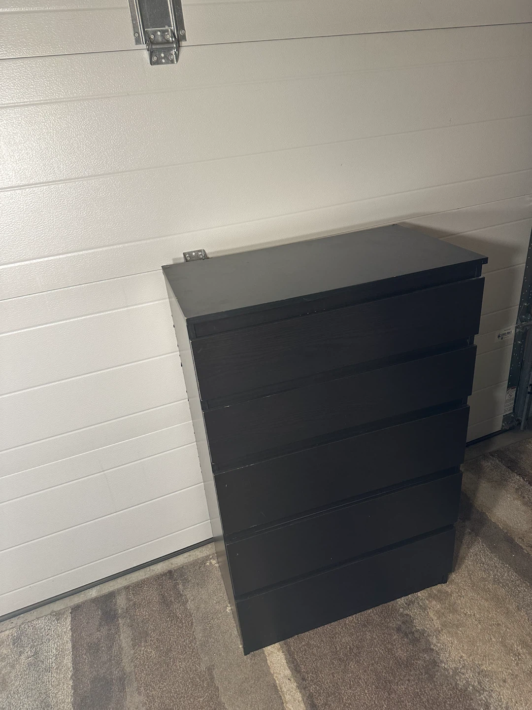 Modern 5-Drawer IKEA MALM Dresser – Dark Brown/Black - photo 4