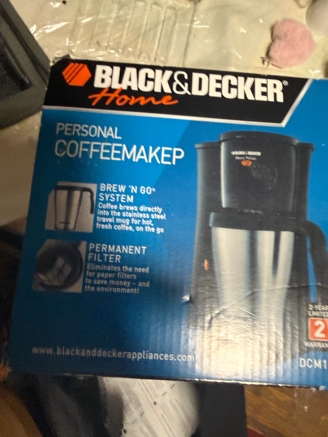 NWB Black+Decker Personal Coffee Maker with 15oz Travel Mug - photo 2