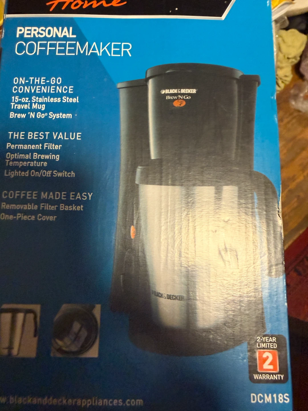 NWB Black+Decker Personal Coffee Maker with 15oz Travel Mug - photo 3