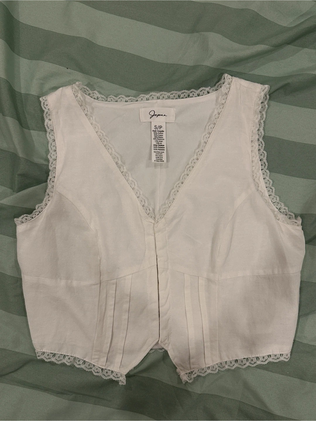 Japana White Lace Trimmed Top S/P