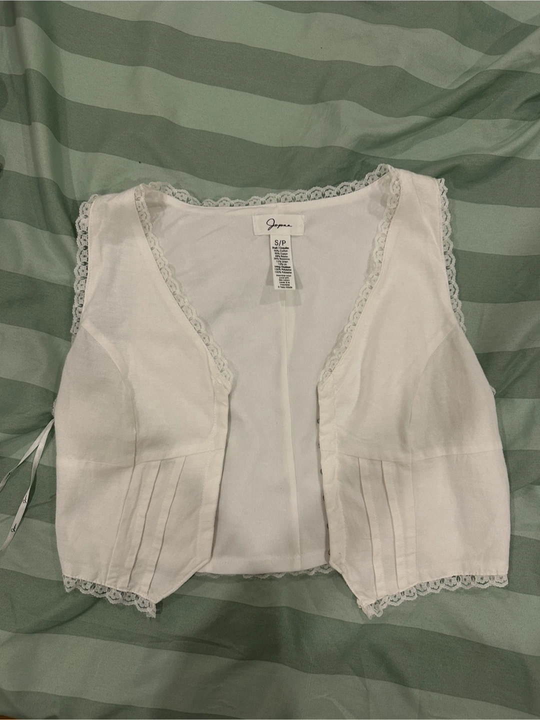 Japana White Lace Trimmed Top S/P - photo 3