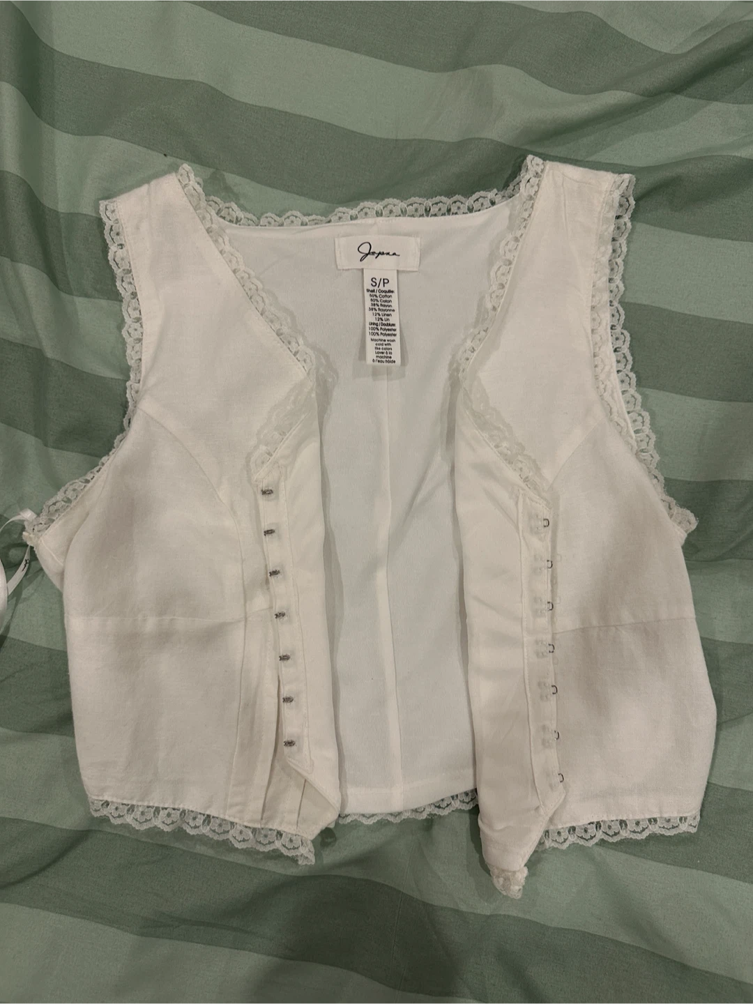 Japana White Lace Trimmed Top S/P - photo 4