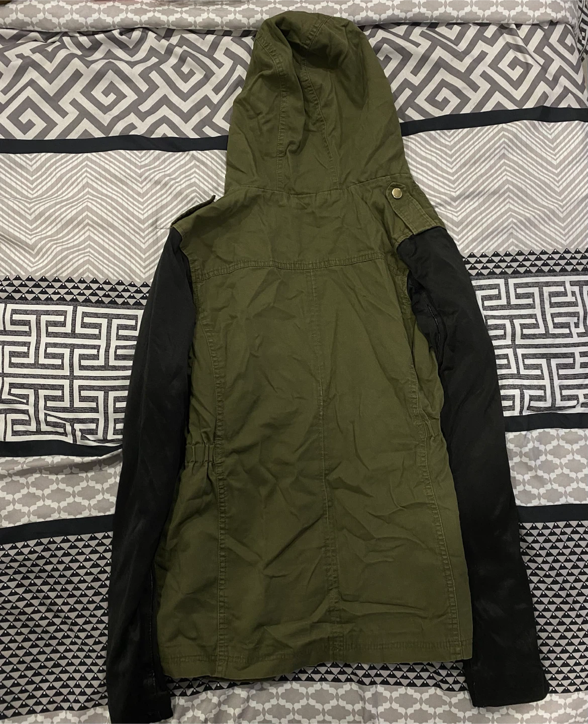 Miss London Olive Green Hooded Jacket XL(16) - photo 3