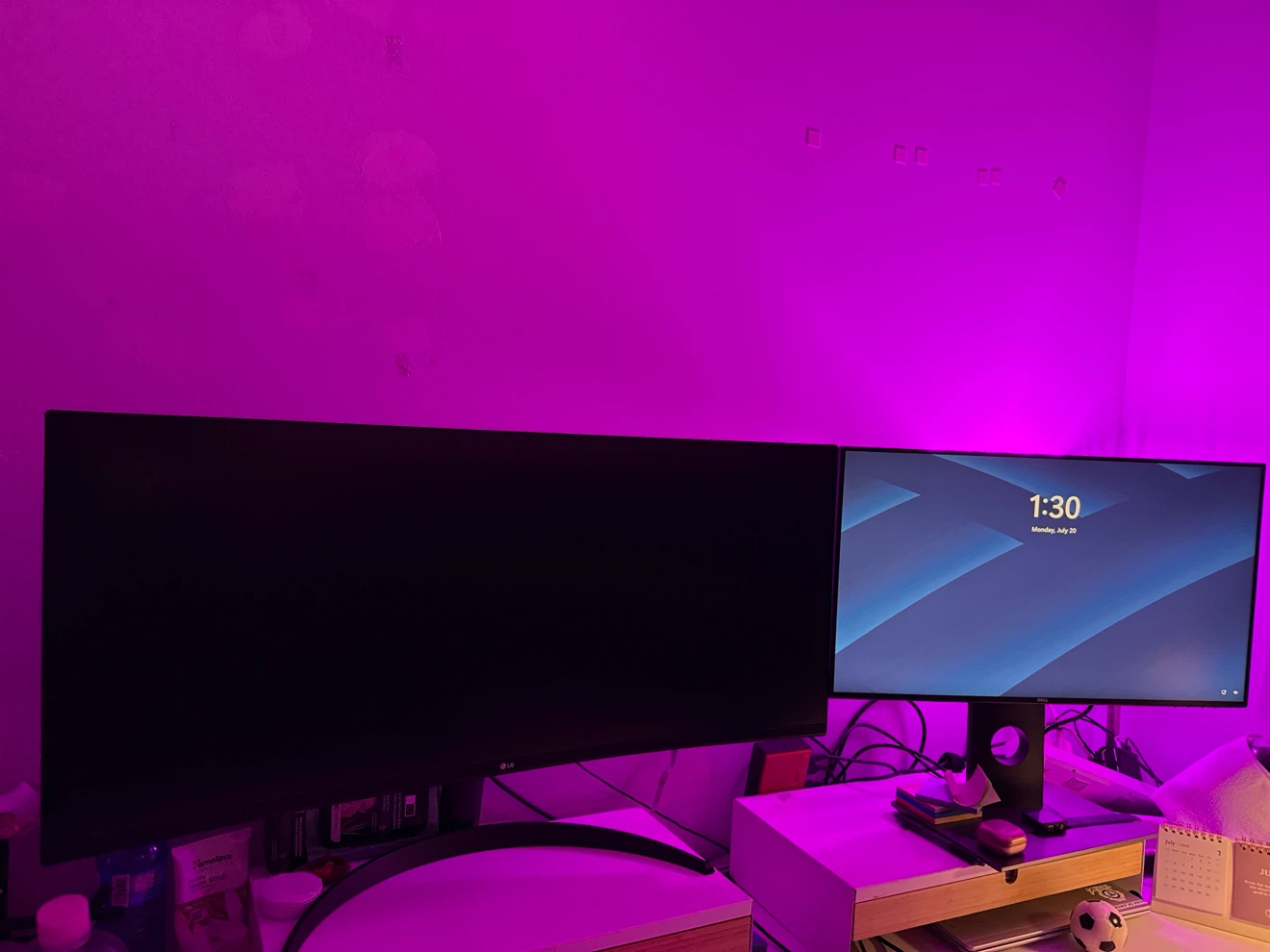 Lg curved 34” and Dell Monitor 24”