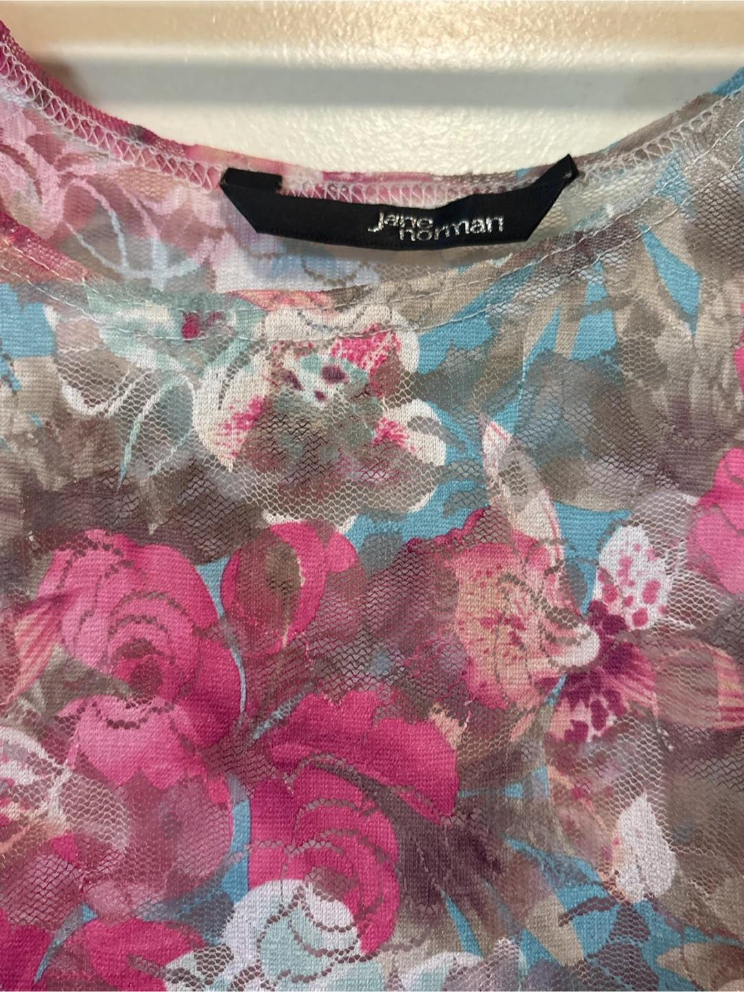Jane Norman Y2K Floral Print Lace Leotard Top - photo 2