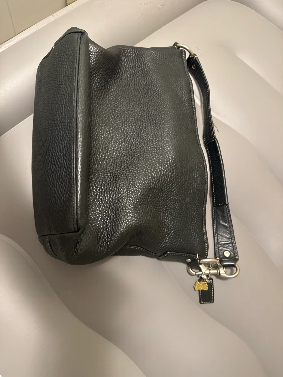 Rare find authentic Coach Black Leather Shoulder Bag