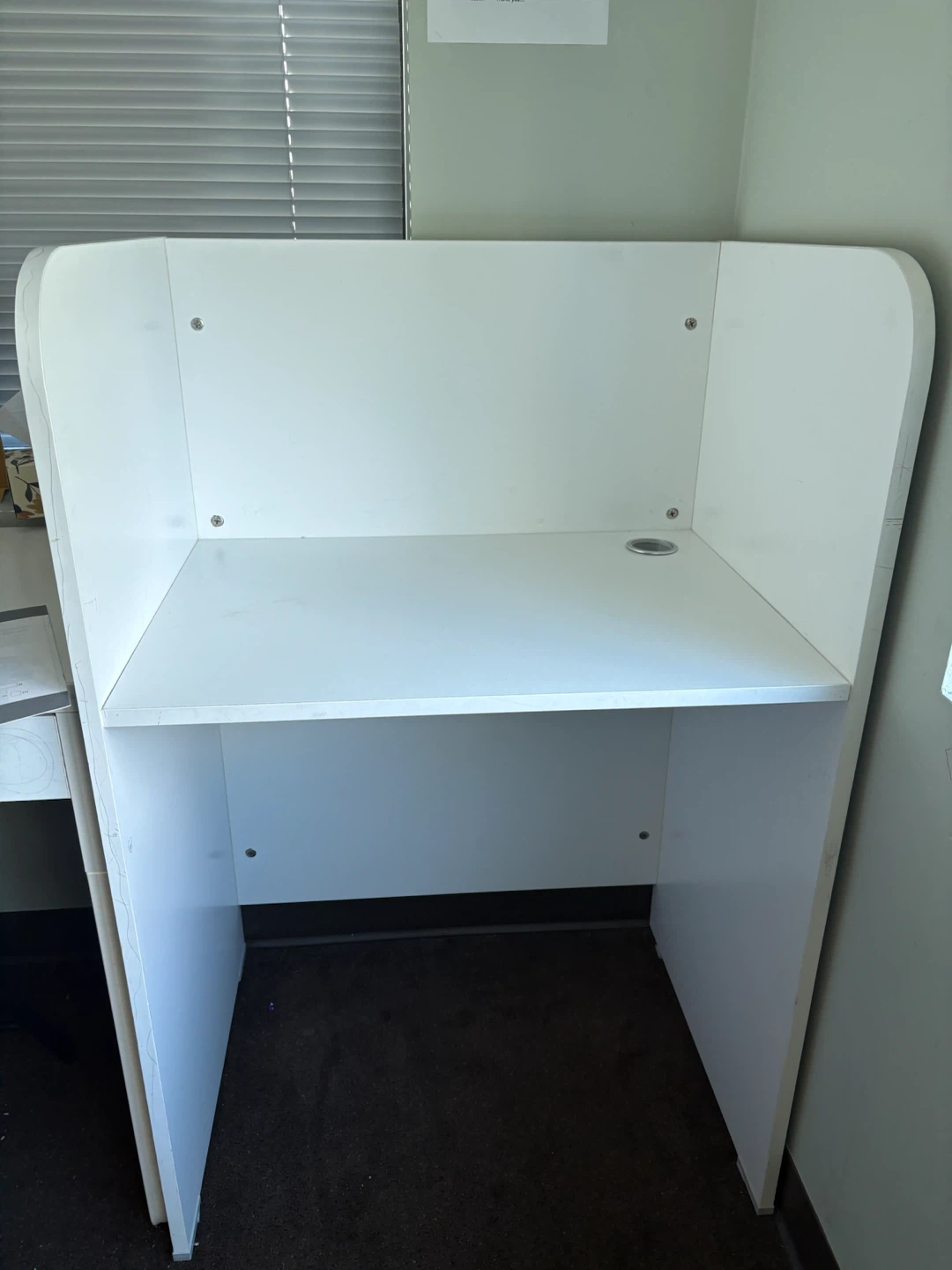 White Study Nook / Desk Booth