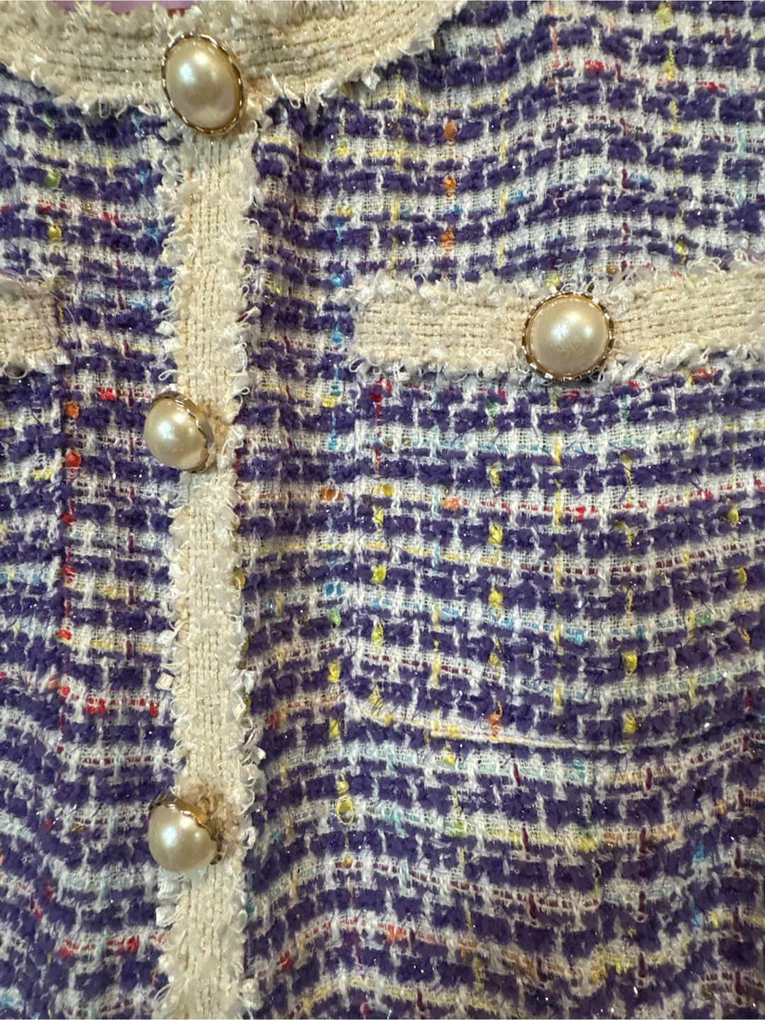 Shein Purple and cream multicolour dress - photo 3