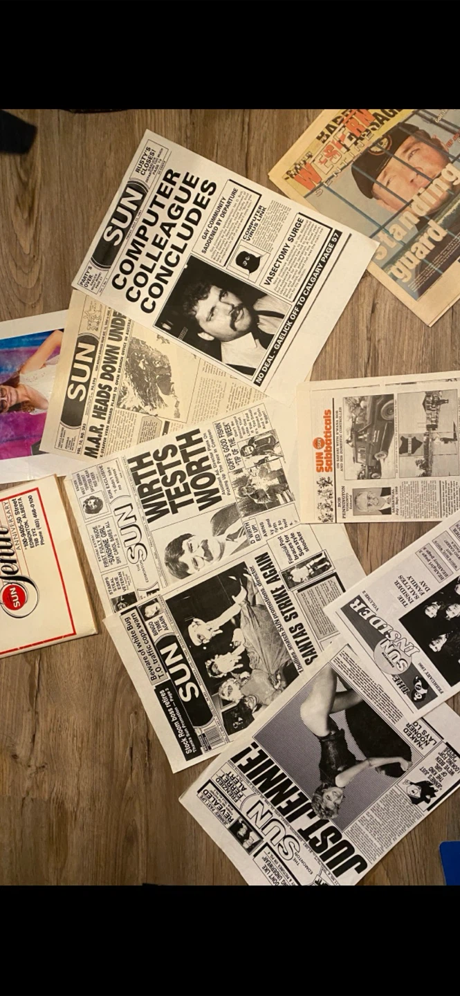 Collection of Vintage The Sun and Sunday Sun Newspapers