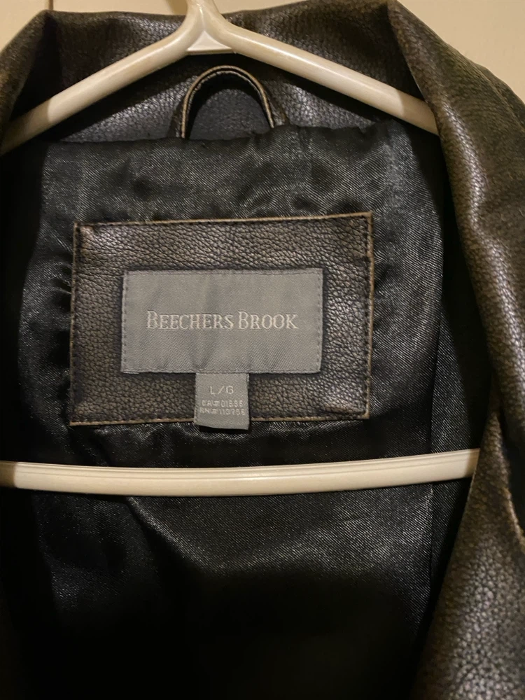 Beecher's Brook Women's Brown Leather Coat - Size L - photo 5