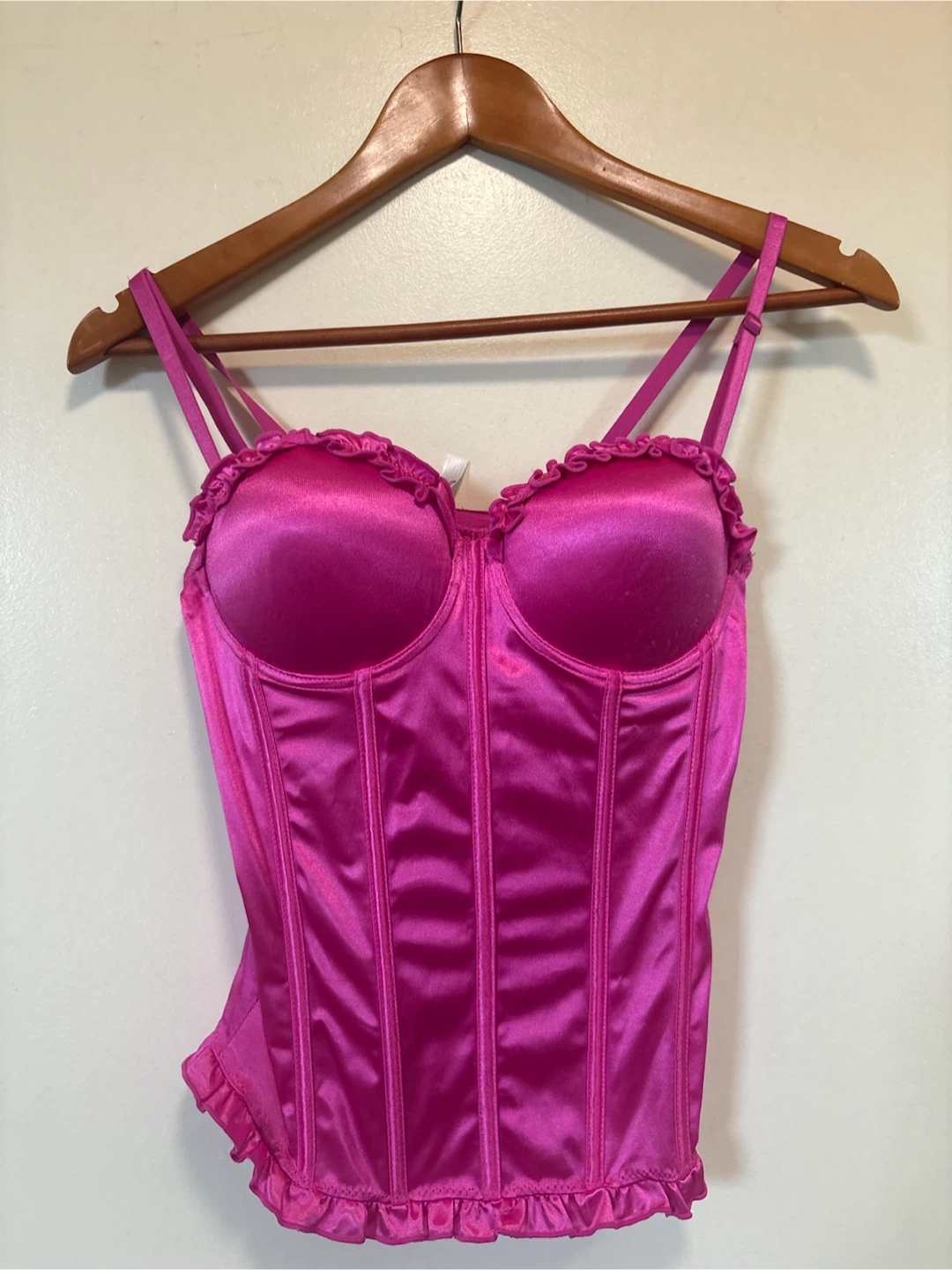NWT Hot Pink Satin Bodice Small
