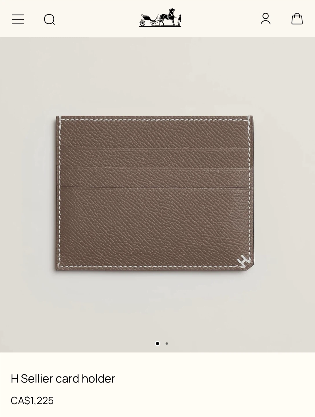 Hermes H Sellier Card Holder - photo 2
