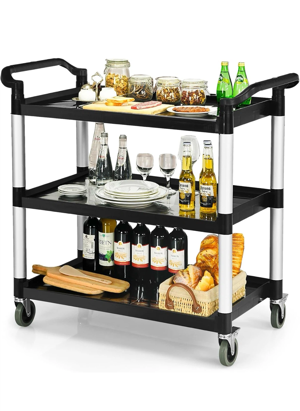 Costway 3-Shelf Utility Service Cart