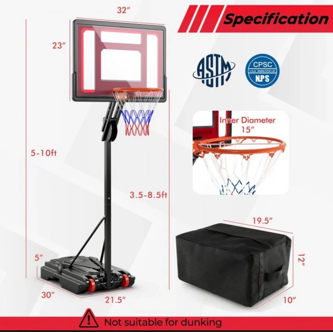 Portable Basketball Hoop - photo 4