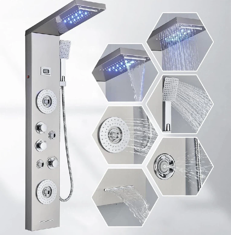 Stainless Steel Digital Shower Panel System