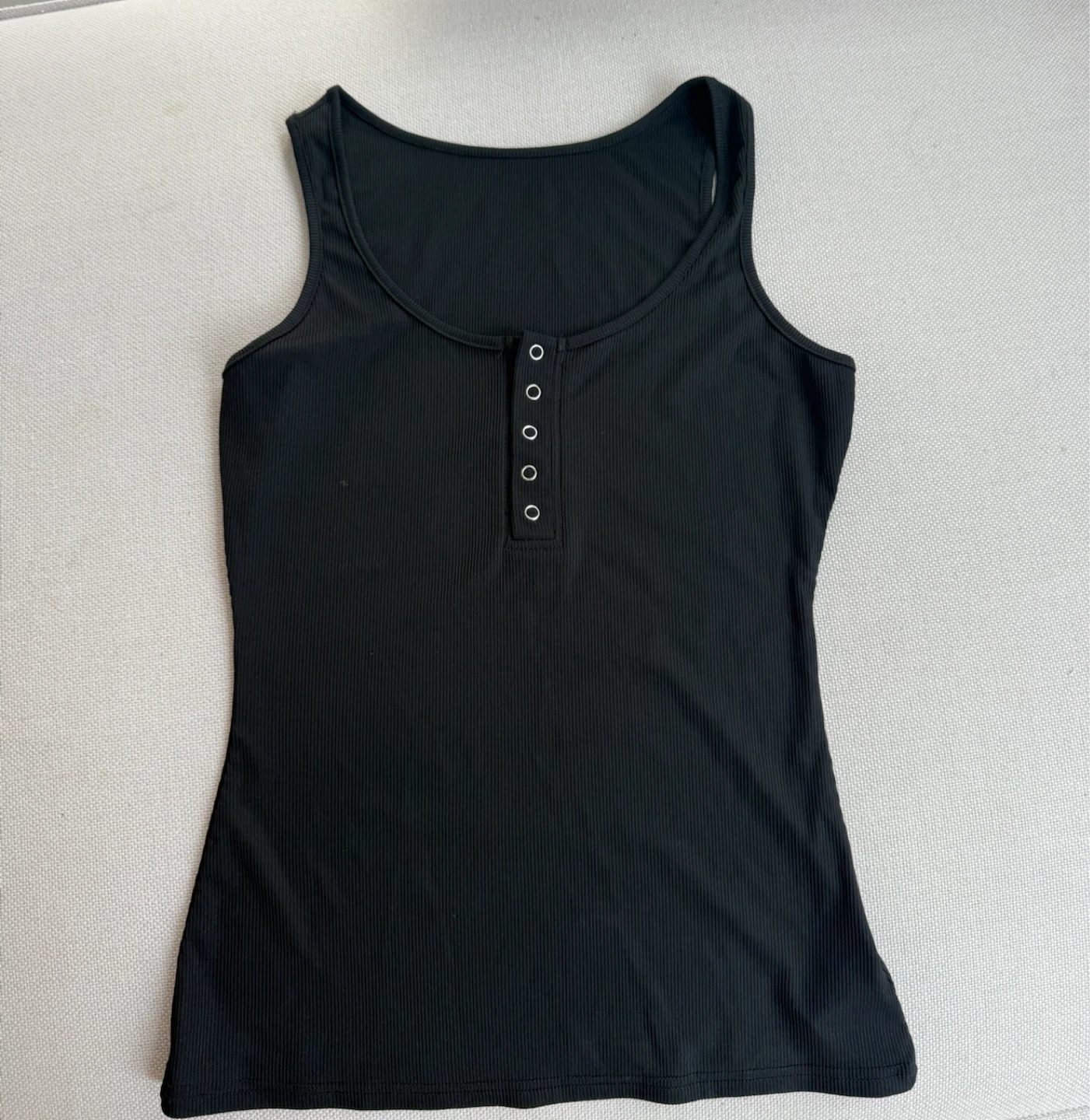 Black sleeveless top