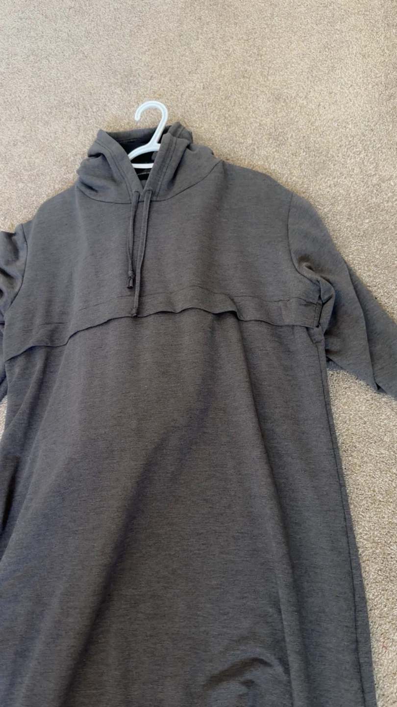 Grey Hoodie Dress and Sweatpants Set - photo 3