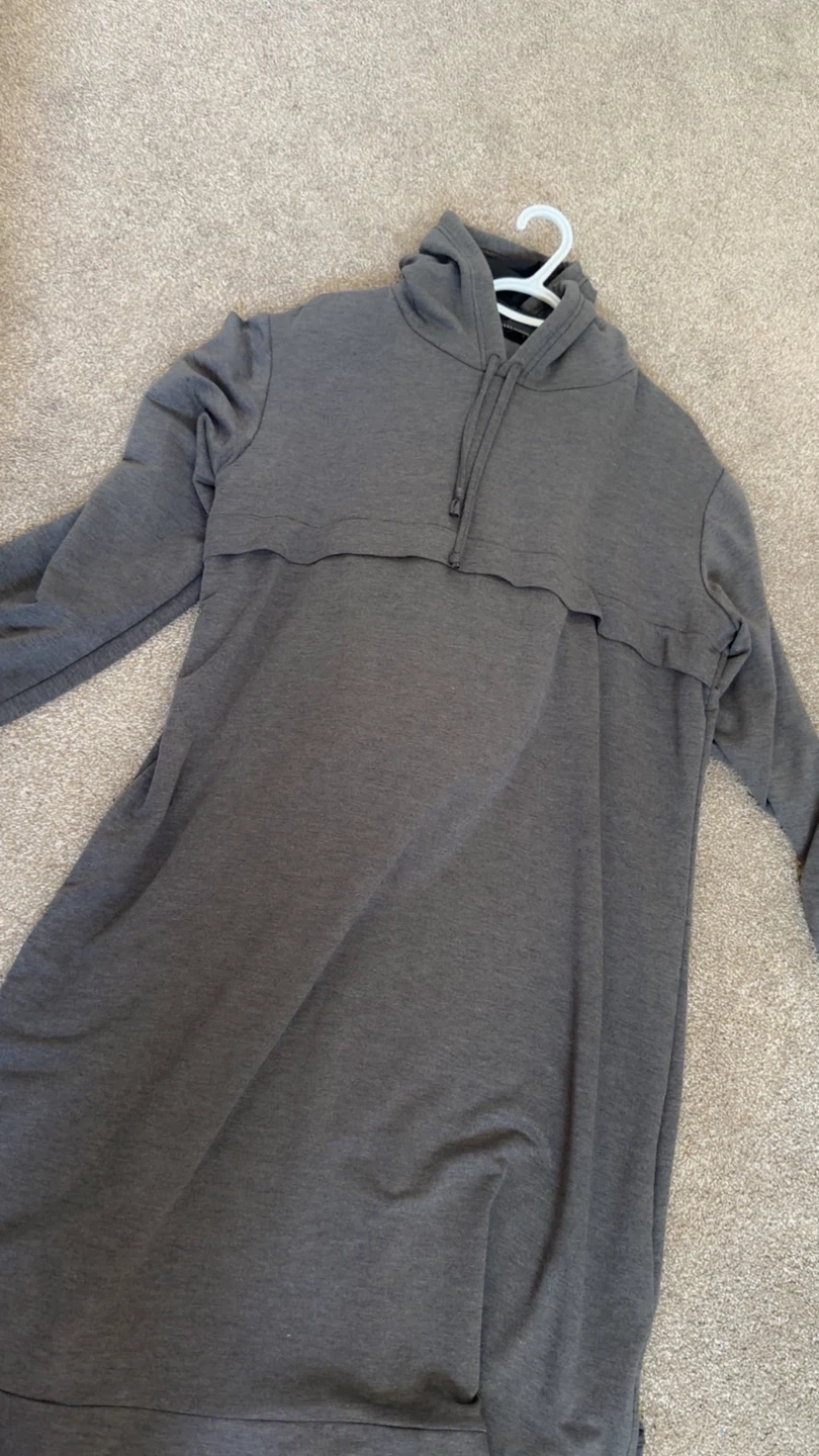 Grey Hoodie Dress and Sweatpants Set - photo 4