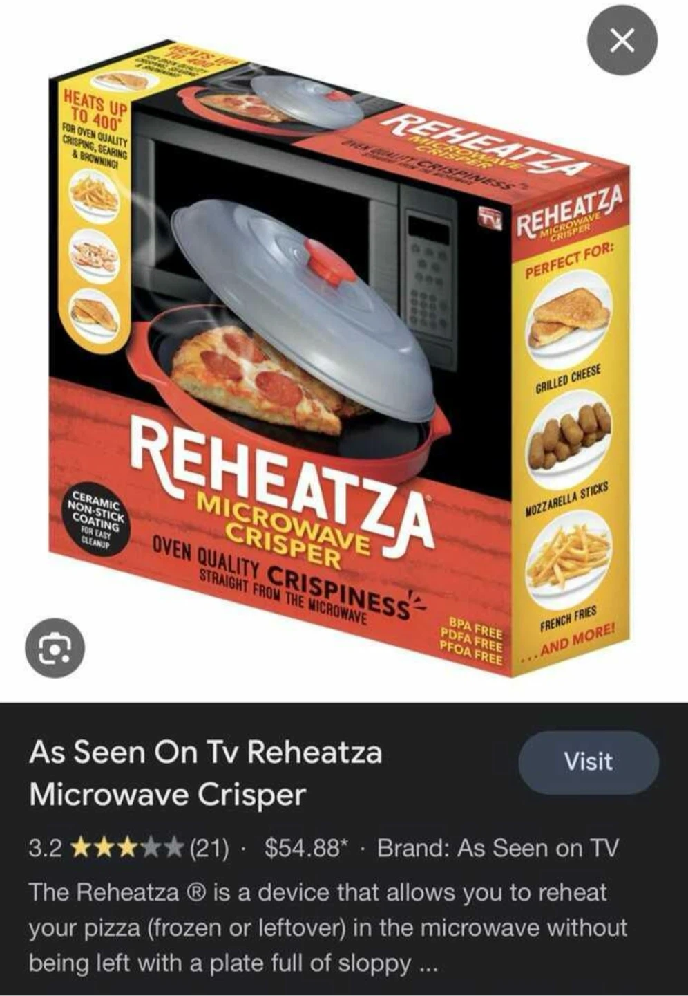 REHEATZA MICROWAVE CRISPER - photo 4
