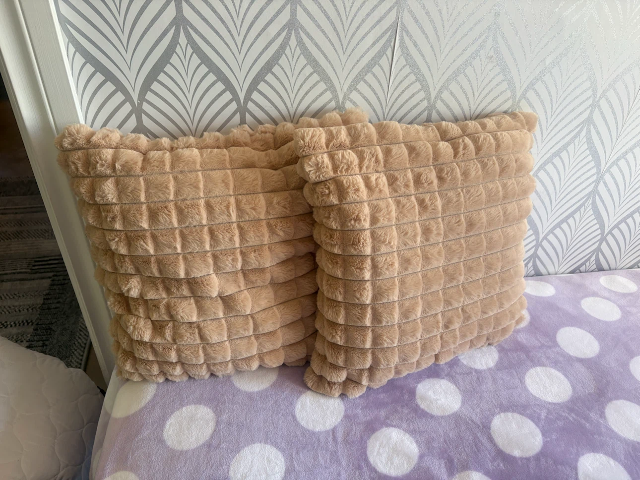 BRAND NEW JUST STUFFED 18 inch square Set of 2 Plush Cushions