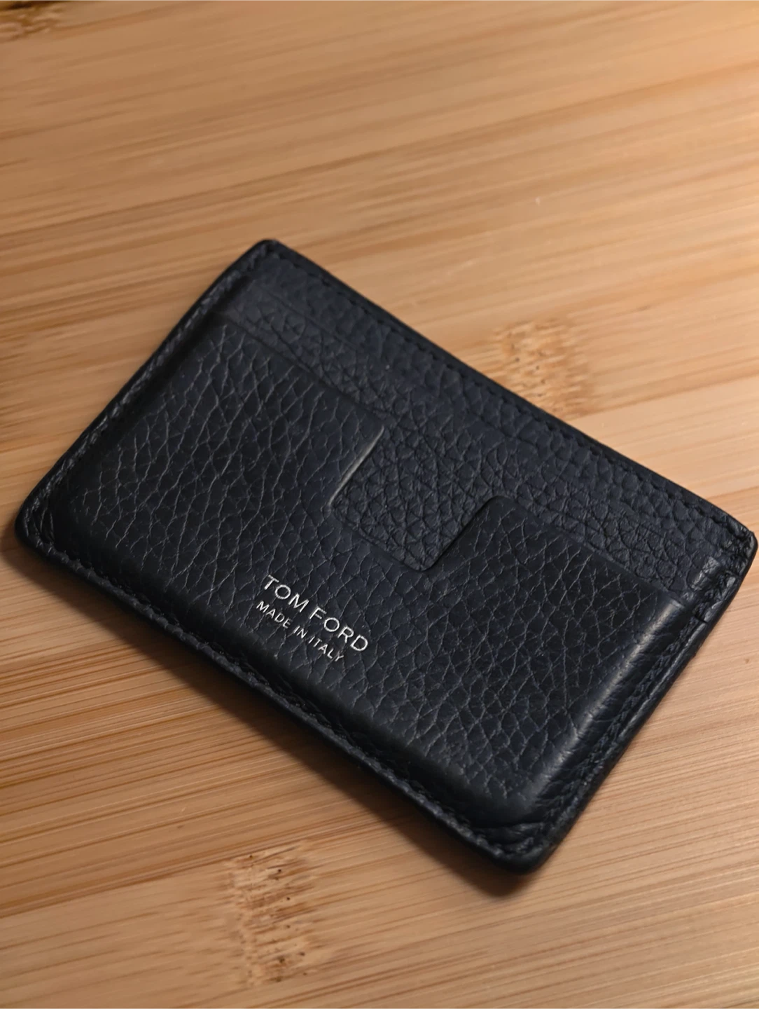 TOM FORD Black Leather Card Holder