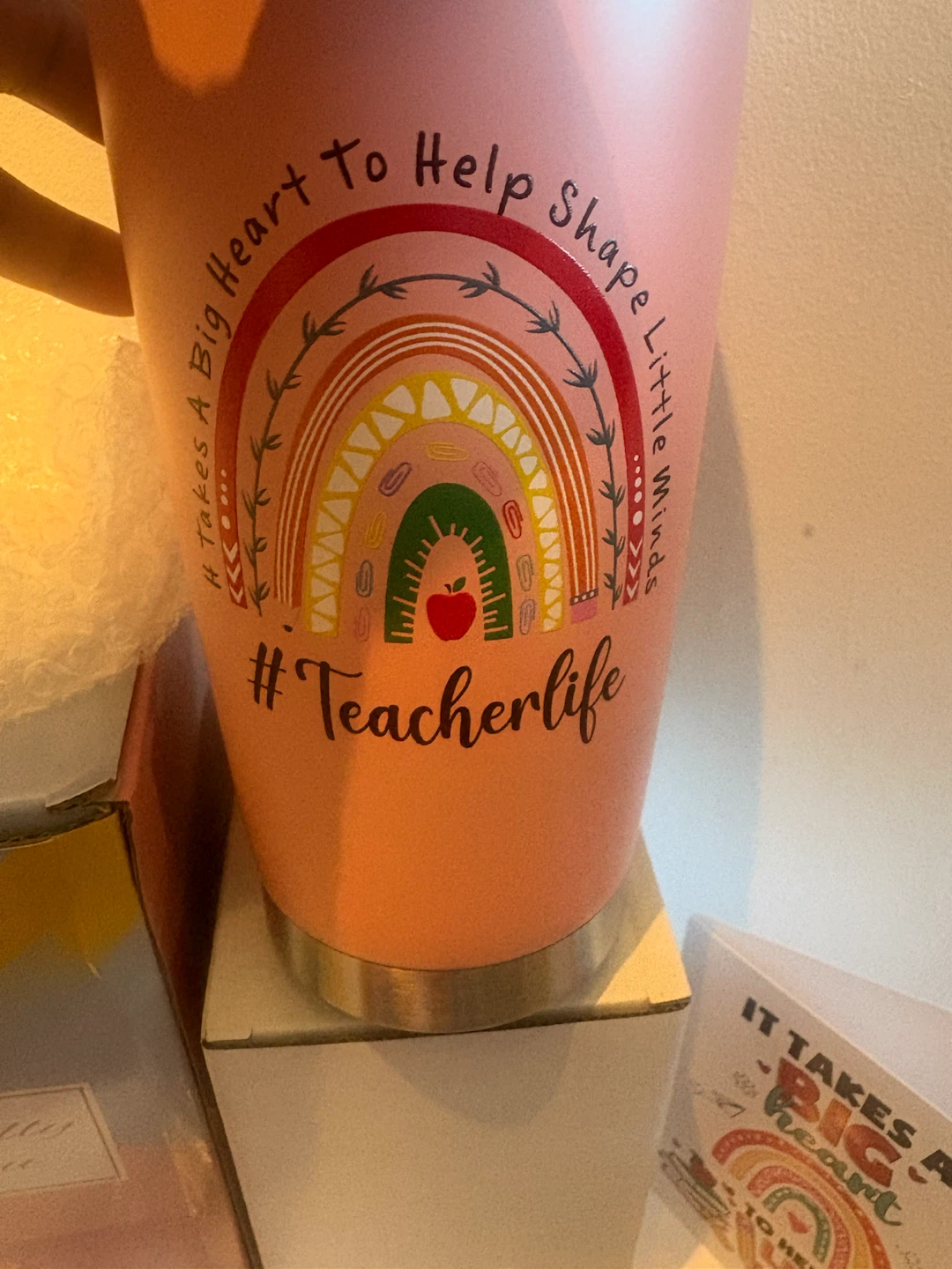 Teacher Tumbler Gift Set with Bracelet and Keychain