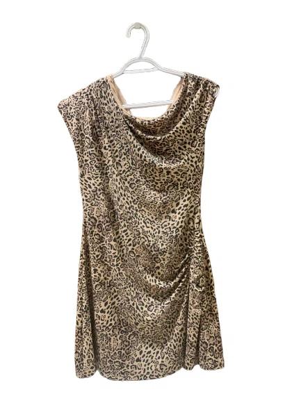 Women's Ruched Leopard Print Dress