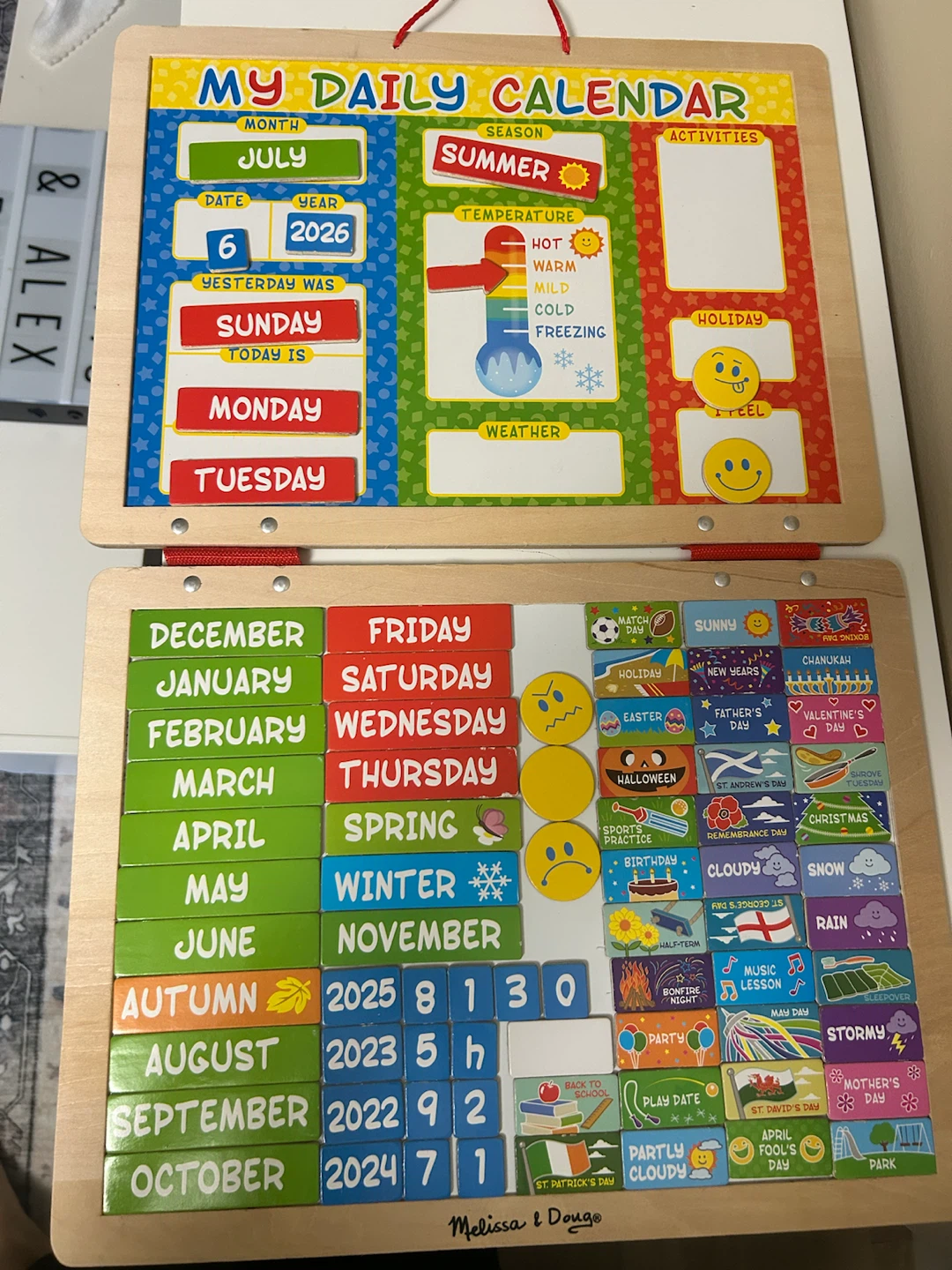 Melissa & Doug My Daily Calendar Board