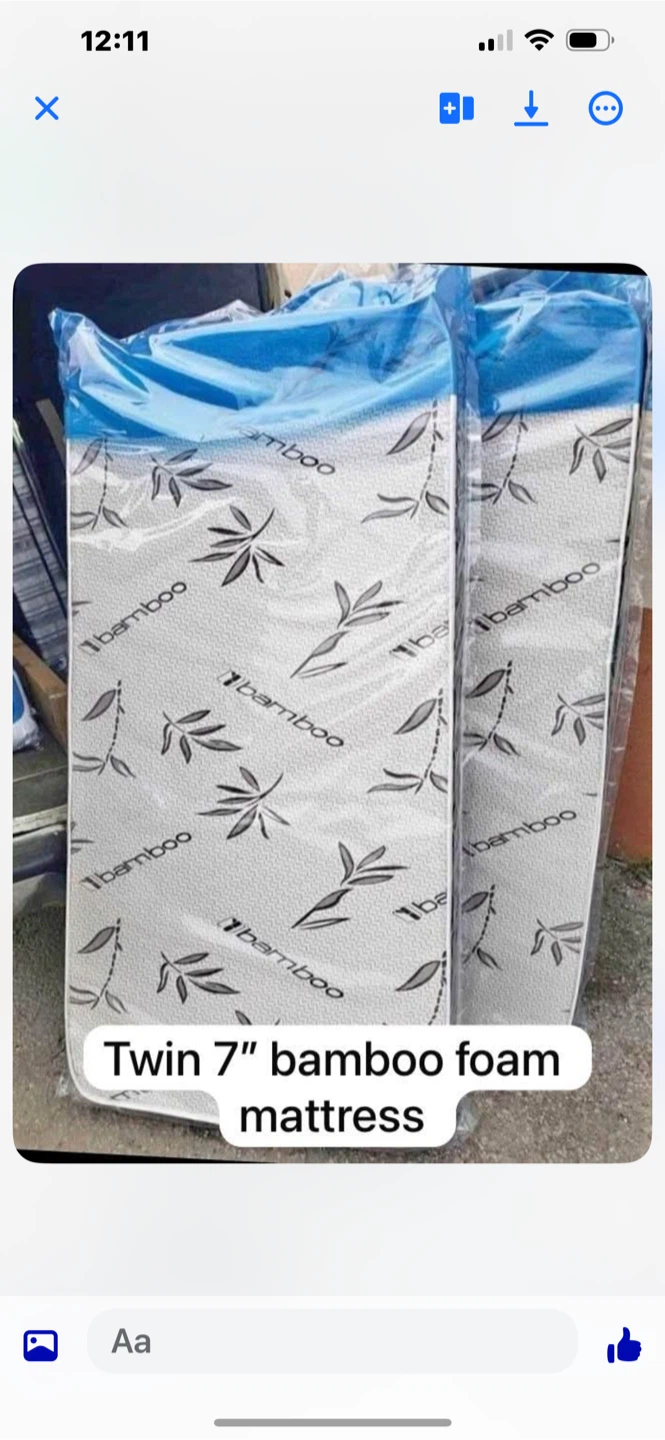 Twin 7" Bamboo Foam Mattress