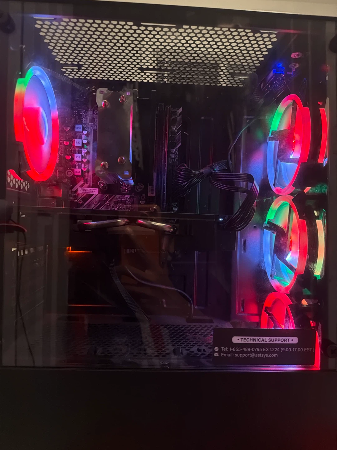 Gaming PC with RGB Fans