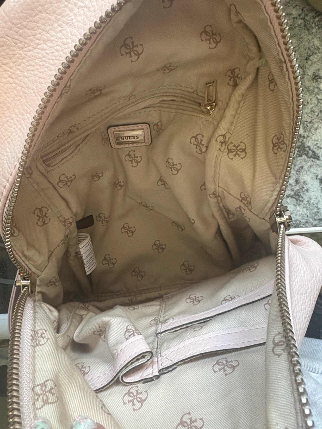 Guess Pink Faux Leather Mini Backpack - photo 2