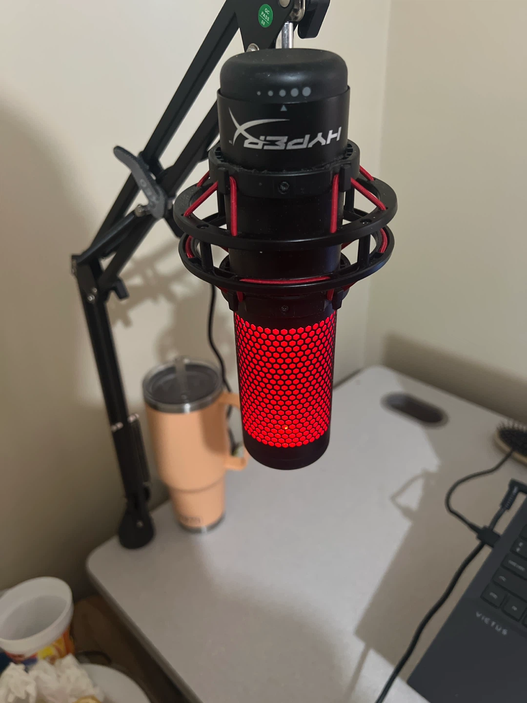 HyperX QuadCast  USB Condenser Microphone + Boom arm/shock mount - photo 2