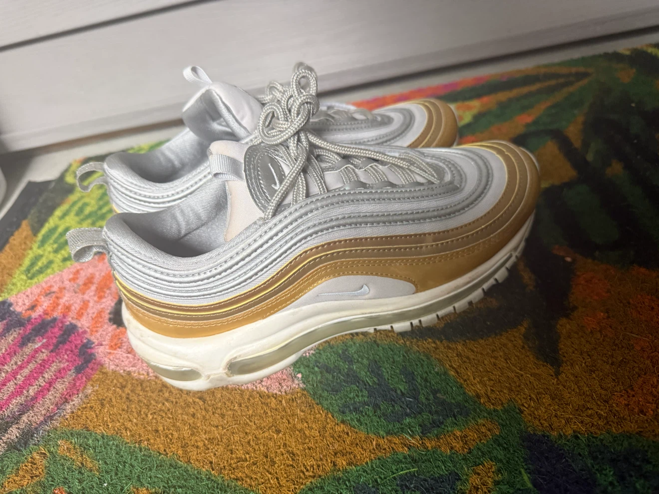 Nike Air Max 97 Silver Gold Women's Shoes - photo 2