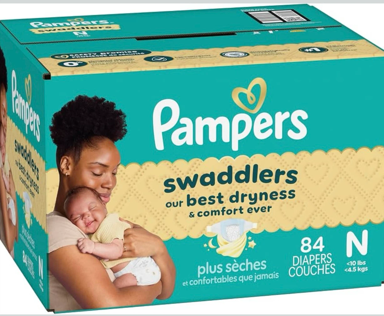 Pampers Swaddlers Diapers Size N (84 ct)