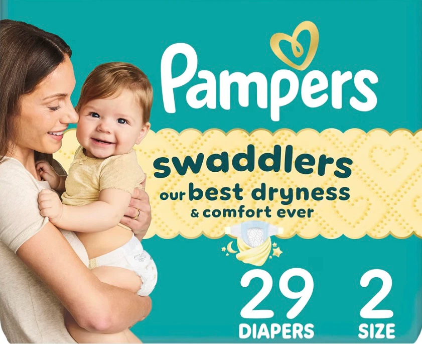 Pampers Swaddlers Diapers Size 2, 29 Count
