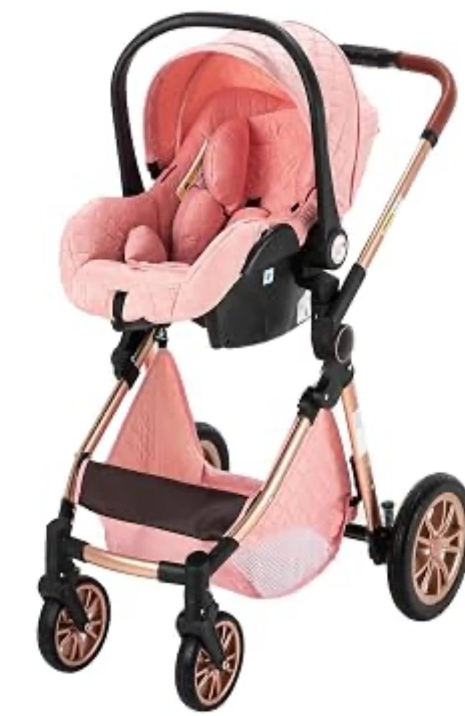 Pink Stroller with Bassinet