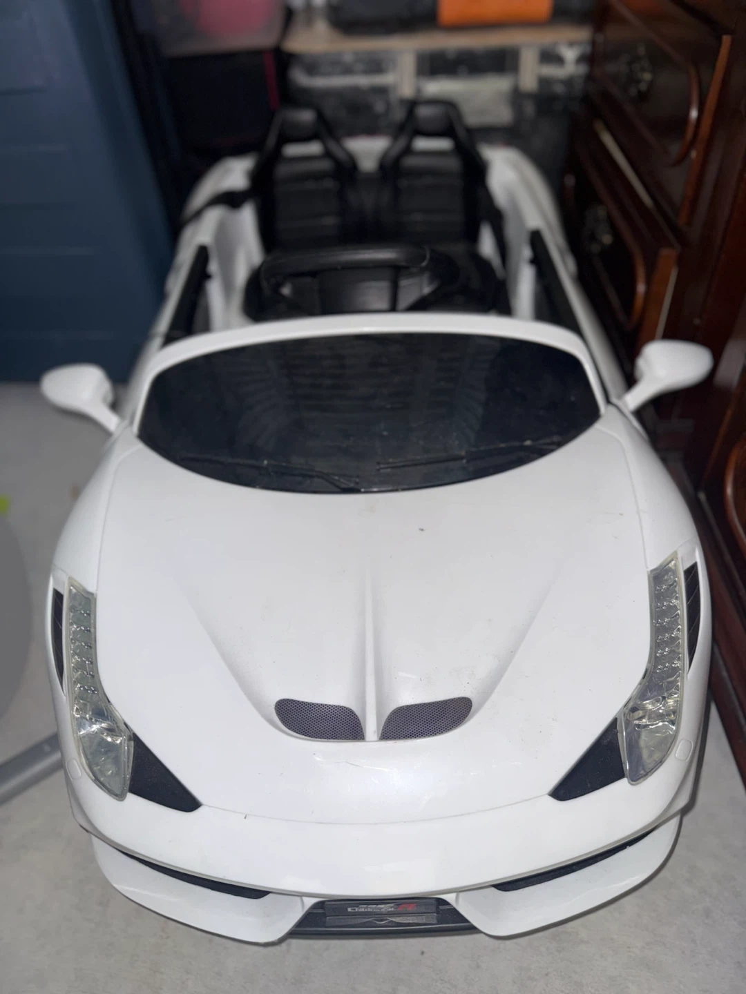 White Kids Ride-On Sports Car