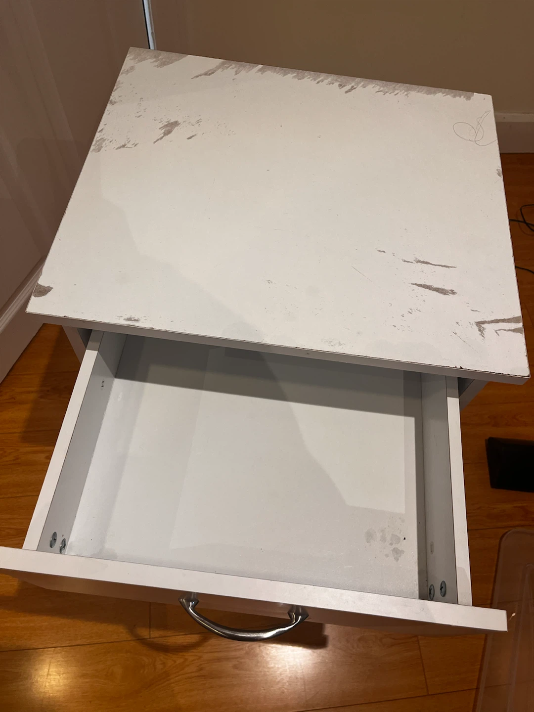 Mainstays White Nightstand with Drawer - photo 2
