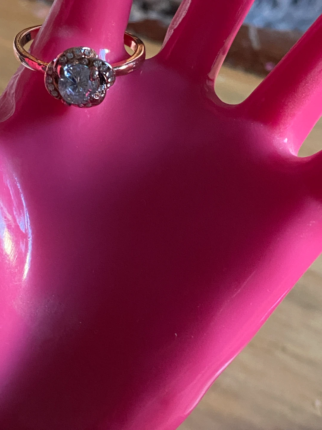 Rose Gold over silver Engagement Ring - photo 3