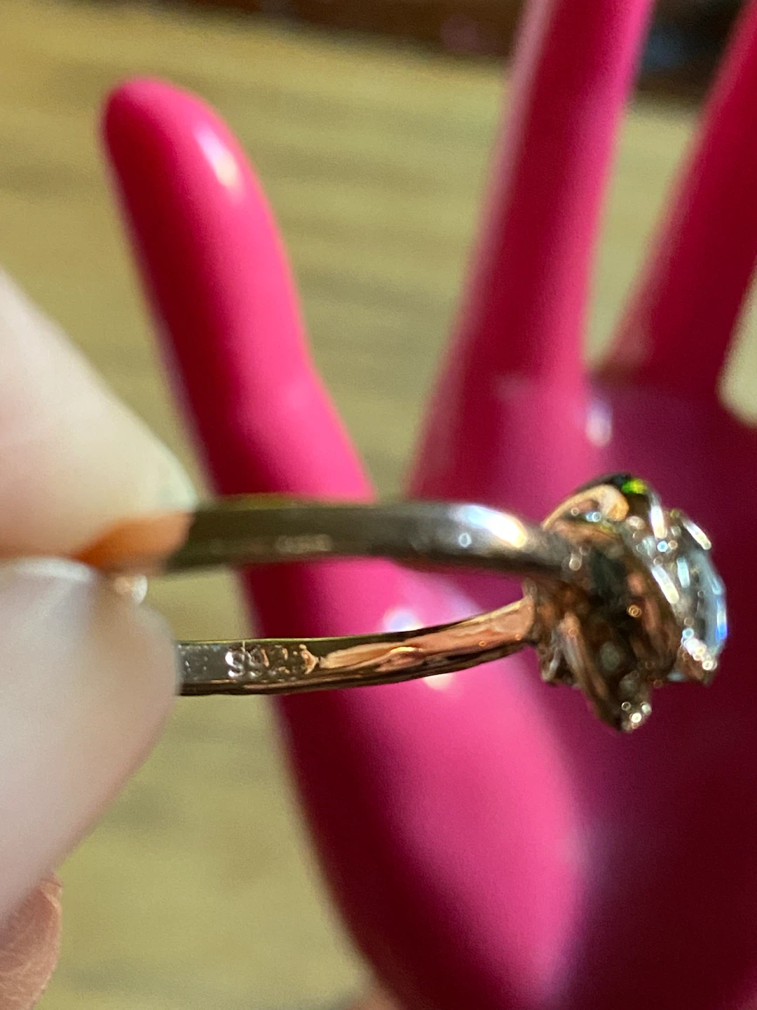 Rose Gold over silver Engagement Ring - photo 4