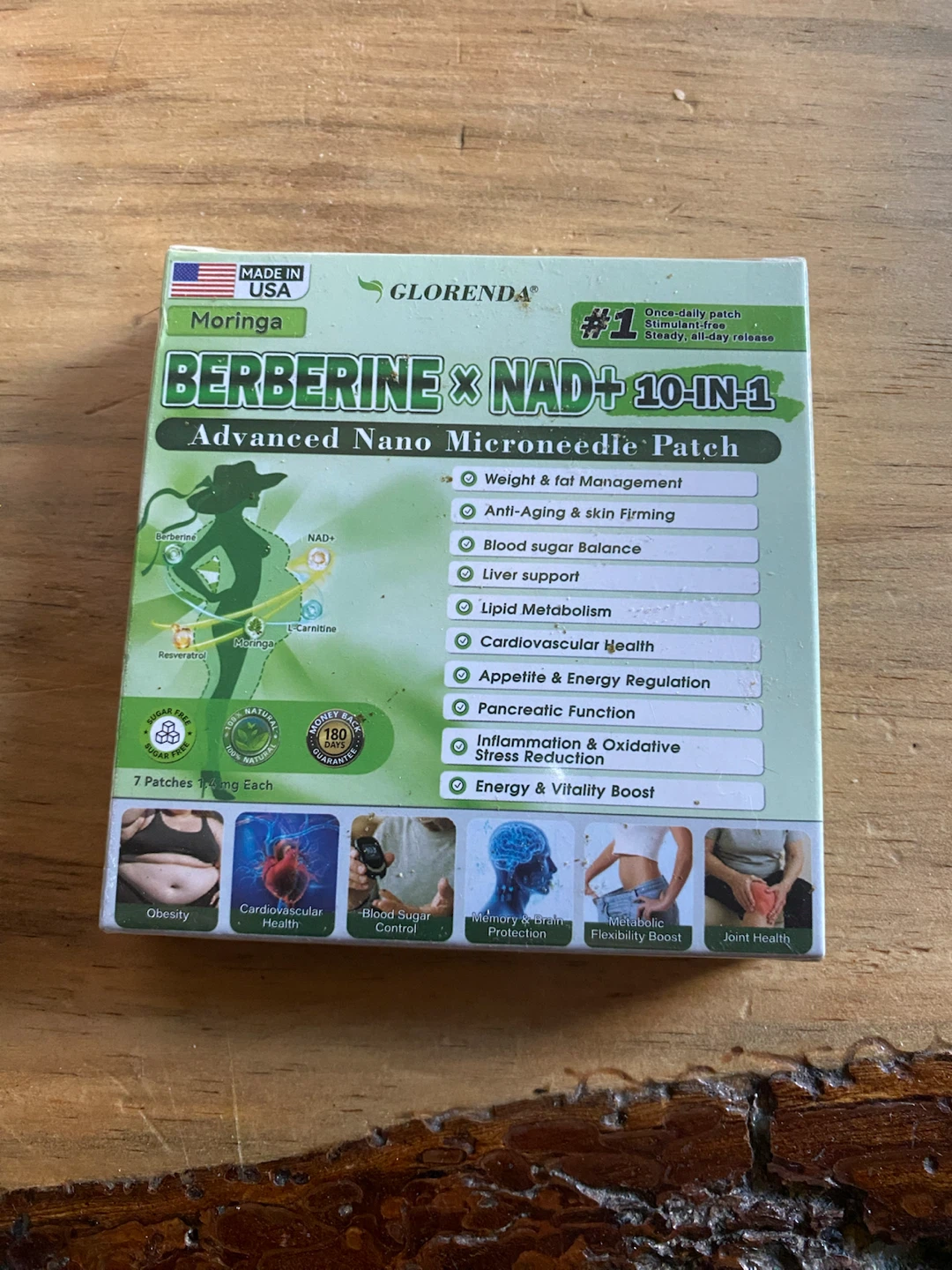Glorenda Berberine x NAD+ 10-in-1 Microneedle Patch (7 Patches) - photo 2
