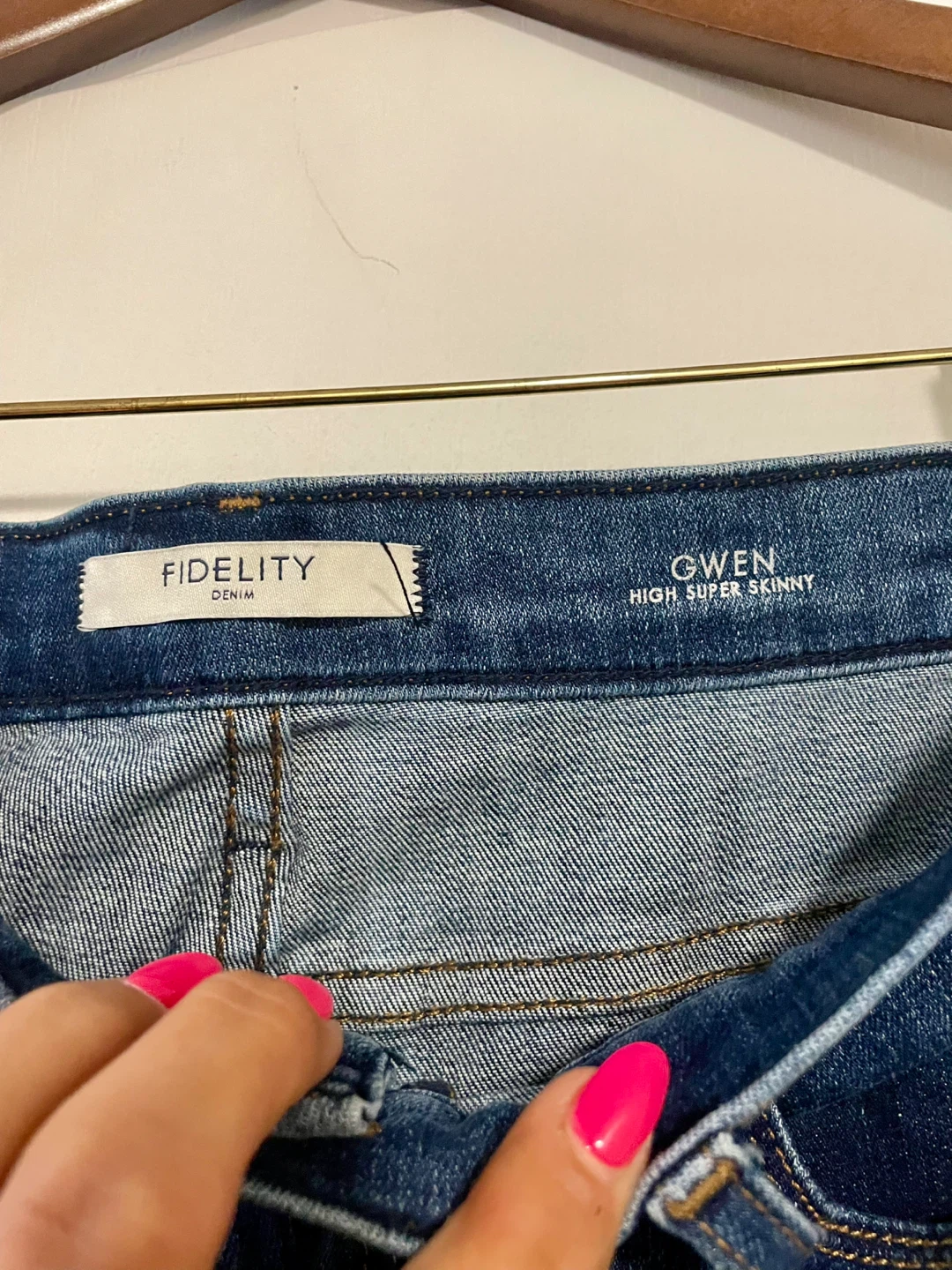 Fidelity Gwen High Super Skinny Jeans Size 31 - photo 3