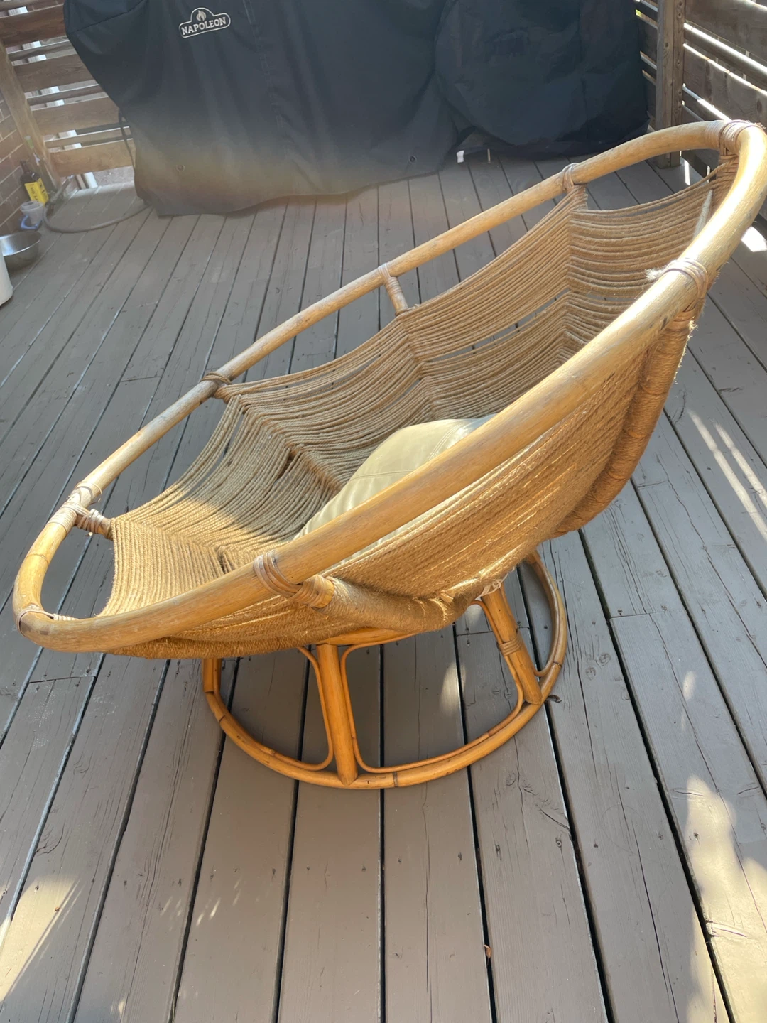 Rattan Papasan Chair with Cushion - photo 3